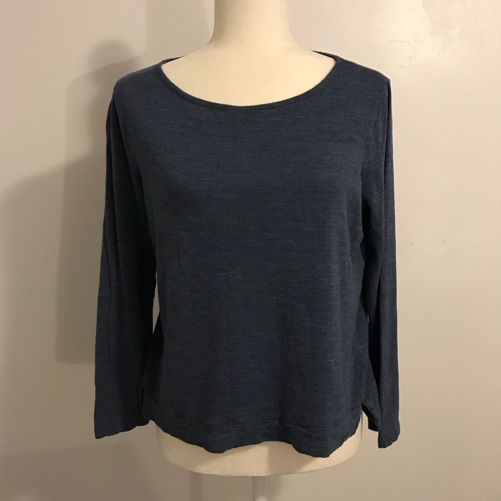 Madewell Blueish Gray 3/4 sleeves Top